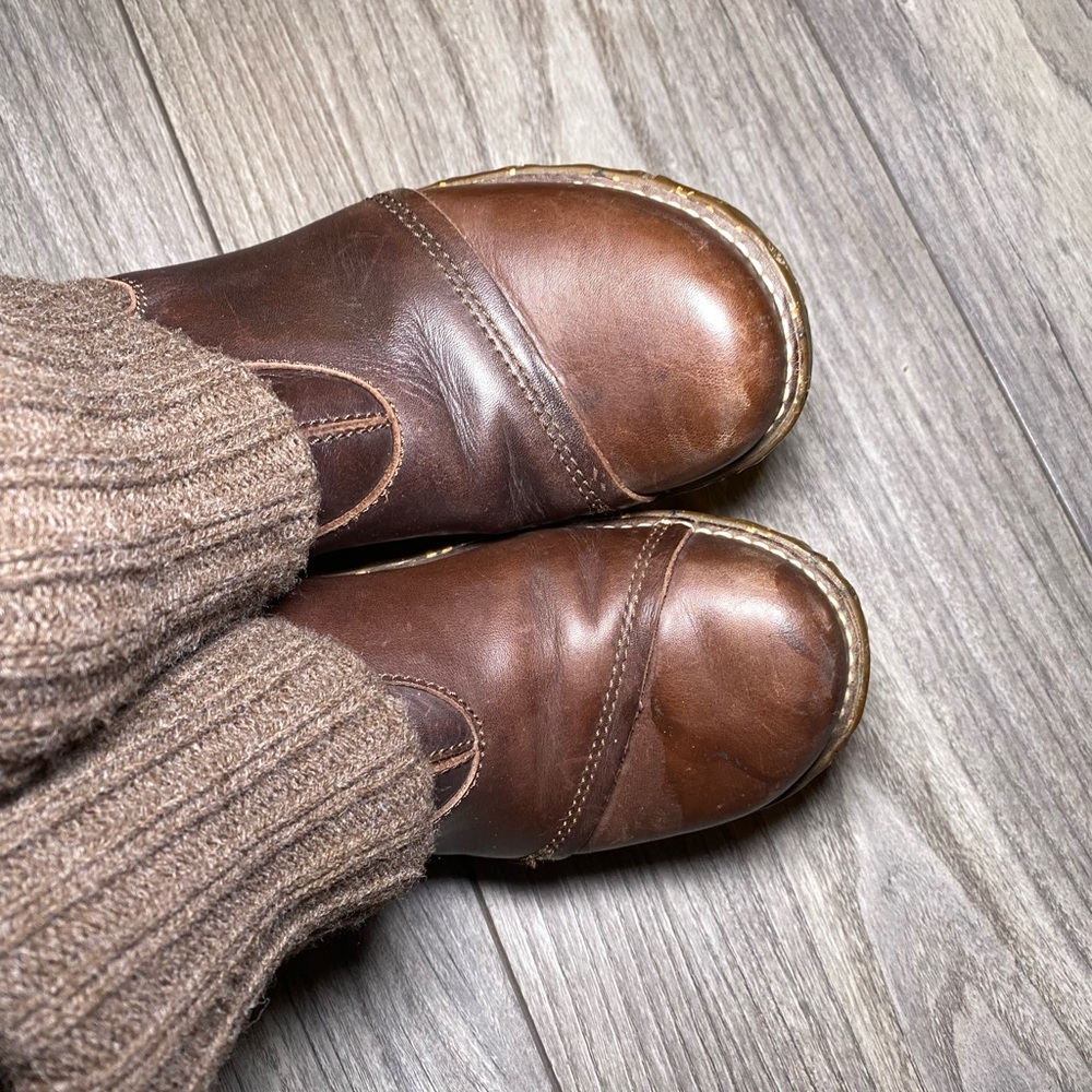 EUC El Naturalista Yggdrasil Soft Grain Boot Leather w/ Knitted Fold Over Cuff - Picture 5 of 12